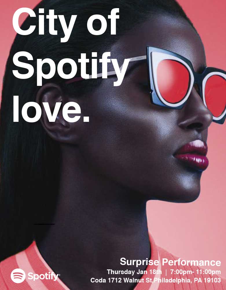 City Of Spotify Love Event Invitation Design Concept