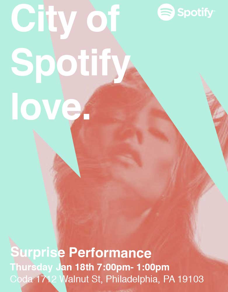 City Of Spotify Love Event Invitation Design Concept